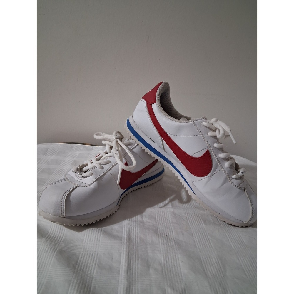 Nike Cortez Basic SL GS White Red Blue Sneakers 904764-103 Kids Size 4.5Y